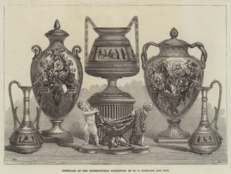 Porselein op de Internationale Tentoonstelling, door W T Copeland en Zonen